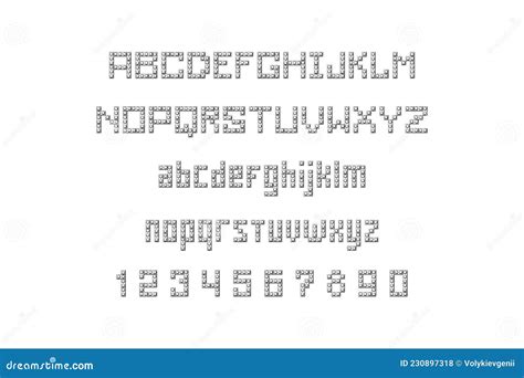 Lego Font stock vector. Illustration of font, brick - 230897318