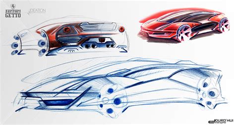 Ferrari Getto Concept Design Sketches Car Body Design