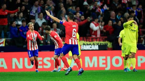 Liga lAtlético de Madrid simpose en fin de match contre Villarreal