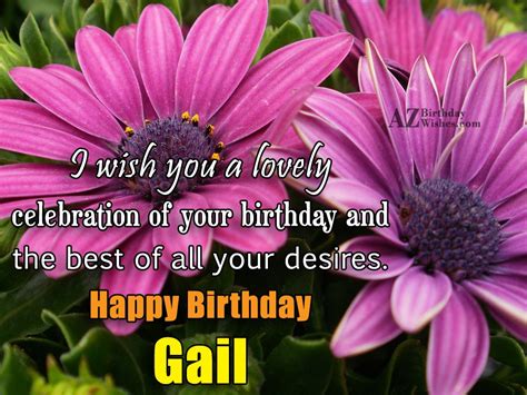 Happy Birthday Gail - AZBirthdayWishes.com