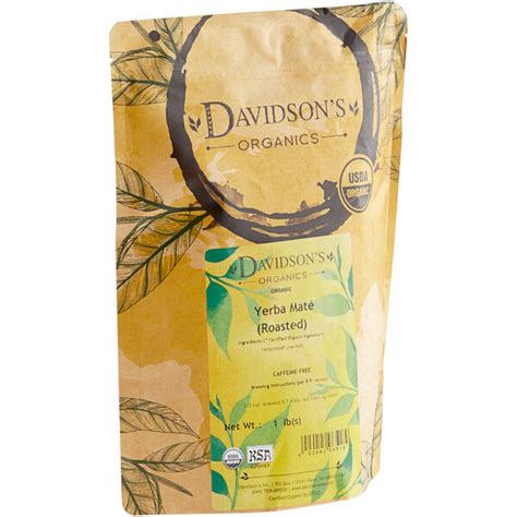 Davidsons Organic Yerba Mate Roasted Herbal Loose Leaf Tea 1 Lb