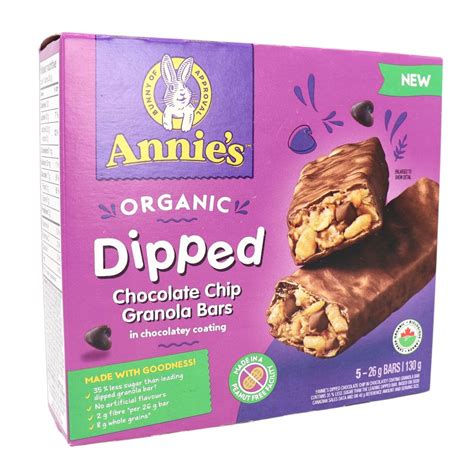 Annies Organic Dipped Granola Bars Chocolate Chip 5 Pack