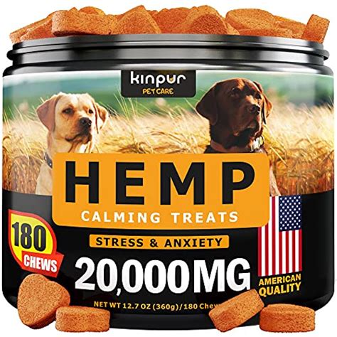 Kinpur Hemp Dog Chews and Calming Treats for Stress, Dog Anxiety Relief ...