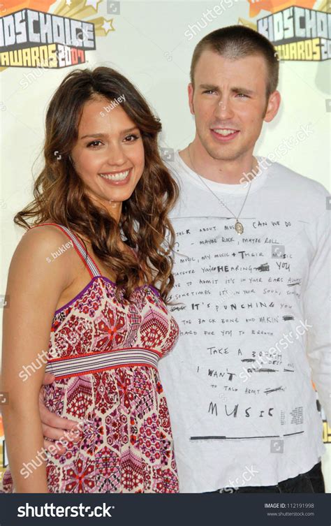 Jessica Alba Chris Evans Nickelodeons 20th Stock Photo 112191998