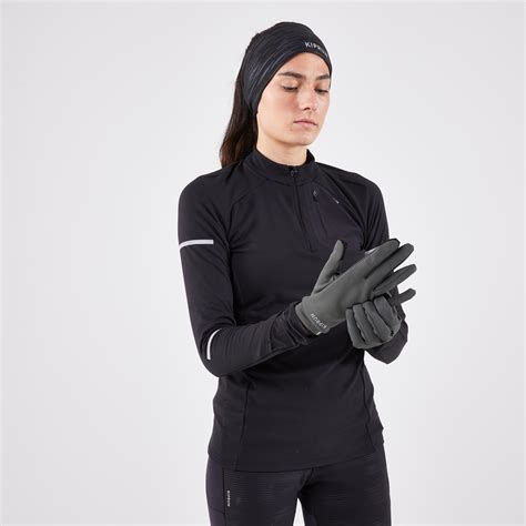 Running Neck Warmer Warm Black Smoked Black Kiprun Decathlon