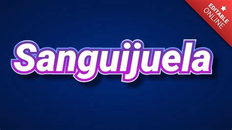 Sanguijuela White Blue Pink 3D Text Effect Generator