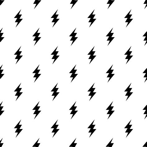 Lightning Bolts Thunderbolts Seamless Pattern Vector Illustration