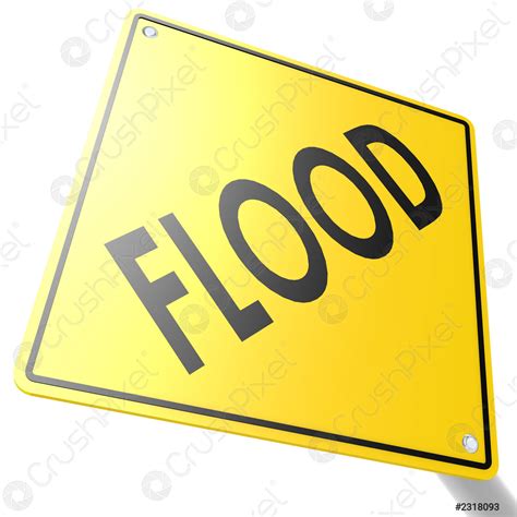 Road sign with flood - stock photo 2318093 | Crushpixel