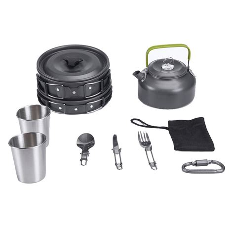 Camping Pannenset Outdoor Aluminium Koken Set Wate Grandado