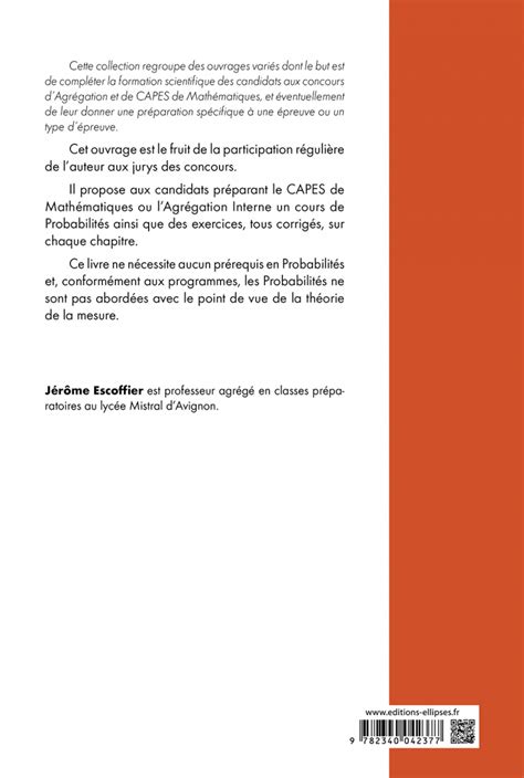 Probabilités et statistiques pour le CAPES externe et l Agrégation