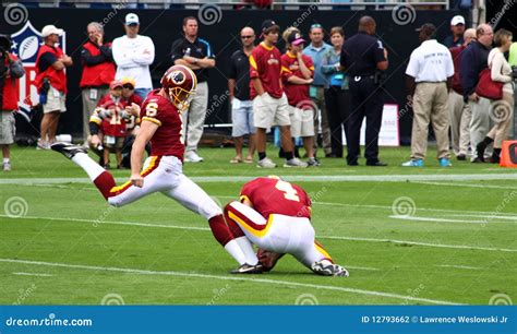 Nfl Redskins Kicker Suisham Warms Up Editorial Photography Image Of