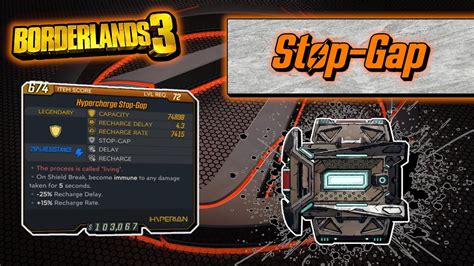 Legendary Item Guide Stop Gap Borderlands Youtube