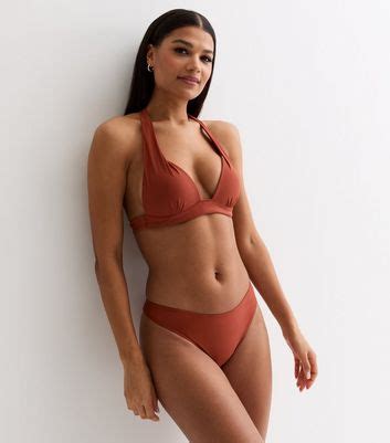 Rust Moulded Triangle Bikini Top New Look