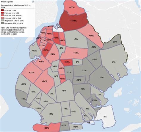 Brooklyn Gentrification Map Ridge Hamilton Sales Real Estate 2013