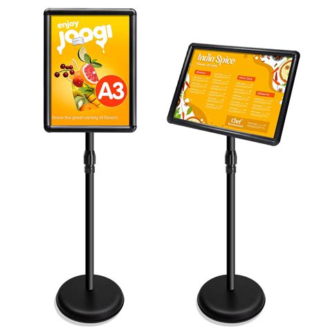 Buy A3 Sign Stand Adjustable Stand Aluminum Snap Frame Menu Stand