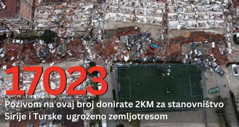 Pokrenut humanitarni broj za pomoć stanovništvu Turske i Sirije