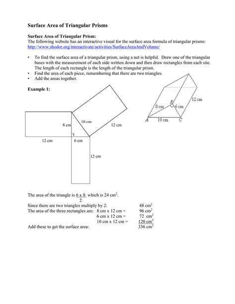 Surface Area Calculator Triangular Prism Garetfactor