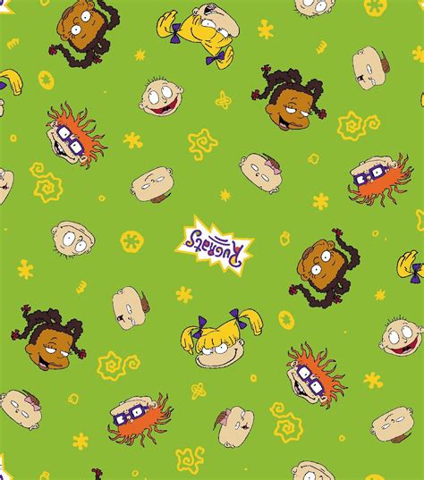 Rugrats Packed Characters Quilting Fabric Multi Cartoon Wallpaper