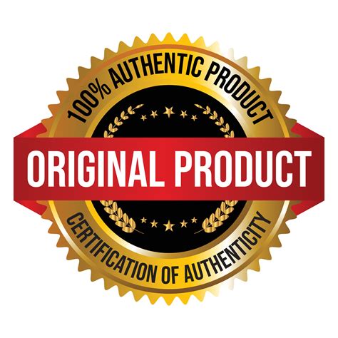 Certification Of Authenticity Badge 100 PercentOriginal Product Stamp