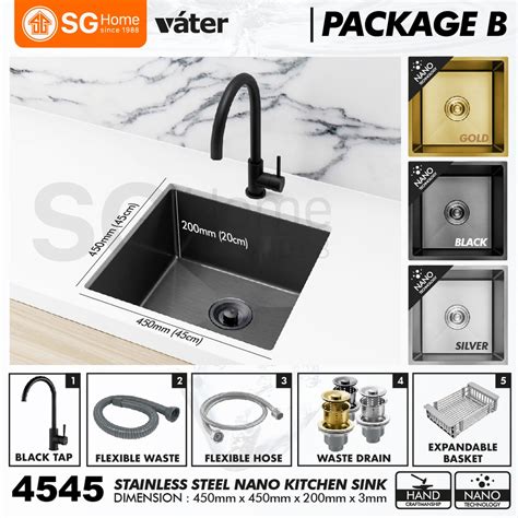 Vater Premium 45 60 86 100 Nano Sink ABCDEF Package Deals Stainless