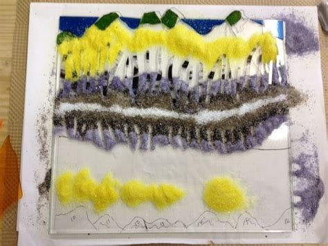 frit and glass artwork in progress | Glass frit painting, Frit painting ...