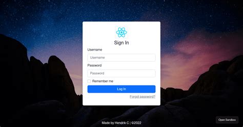 Reactjs Bootstrap Login Form Codesandbox