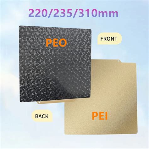 Double Sided Magnetic Spring Steel Sheet Pei Peo Mm Heatbed