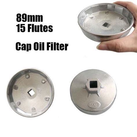 Aluminum Square Drive Mm Flutes End Cap Oil Filter Wrench Auto