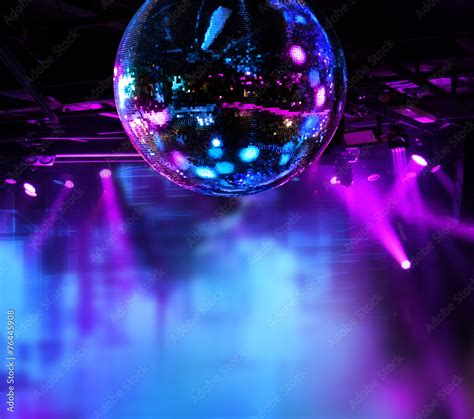 Colorful disco mirror ball lights Stock Photo | Adobe Stock