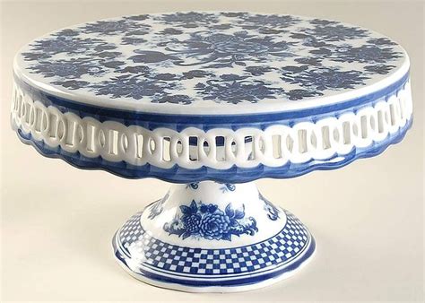 Cracker Barrel Blue And White Blue And White China Blue And White Cake Stand