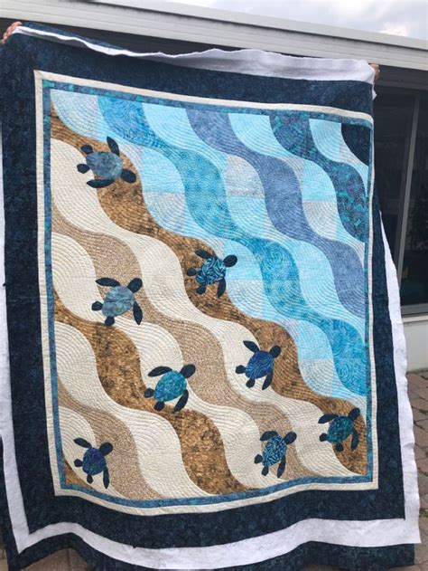 Beach Crawl Quilt In Quilts Turtle Quilt Turtle Pattern