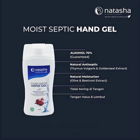 Jual Natasha Moist Septic Hand Gel Hand Sanitizer Shopee Indonesia