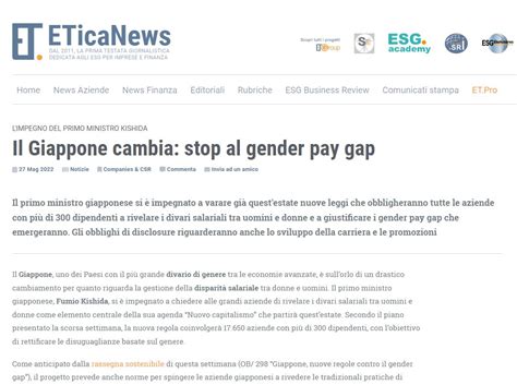 Eticanews On Twitter Il Giappone Cambia Stop Al Gender Pay Gap L