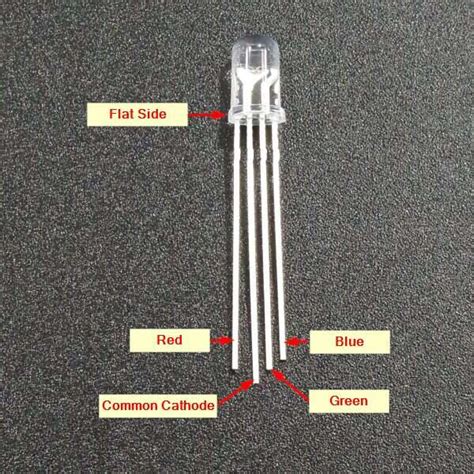 RGB Clear LED Common Cathode 5mm Makers Electronics