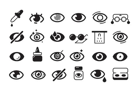 Premium Vector Optometry Icon Ophthalmology Symbols Eye Doctor Lens