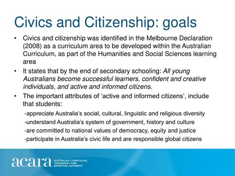 Civics And Citizenship Curriculum