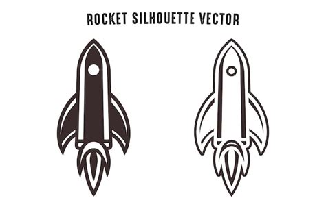 Raketen Raumschiff Silhouette Vektor Bundle Raketen Raketen Schiffs