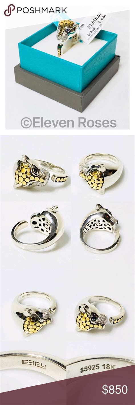 effy diamond sapphire panther ring nwt panther ring womens jewelry