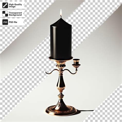 Premium Psd Psd Candlestick With Candle On Transparent Background