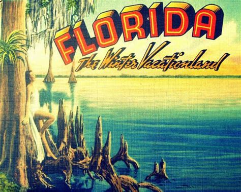 Vintage Florida Ad Photograph Coastal Wall Art Florida Etsy Florida