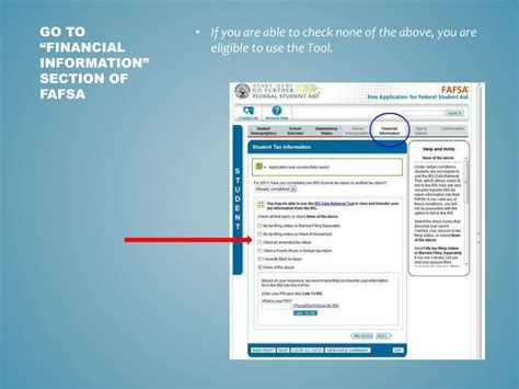 Ppt Fafsa Irs Data Retrieval Tool Powerpoint Presentation Free