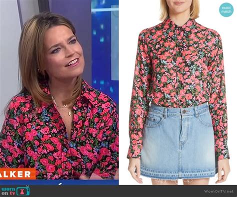 Wornontv Savannahs Black And Pink Floral Shirt On Today Savannah