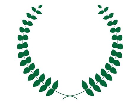 Premium Vector Green Laurel Wreath Isolated On White