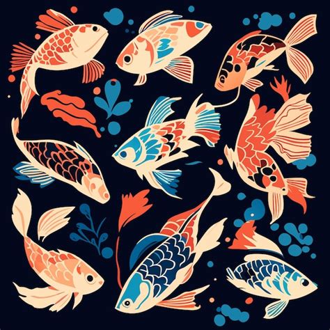 Premium Vector Tropical Fish Design Elements