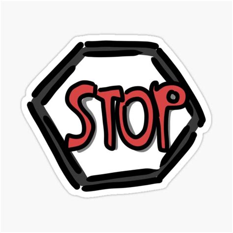 "Stop sign stickers text" Sticker by Kanekuda | Redbubble