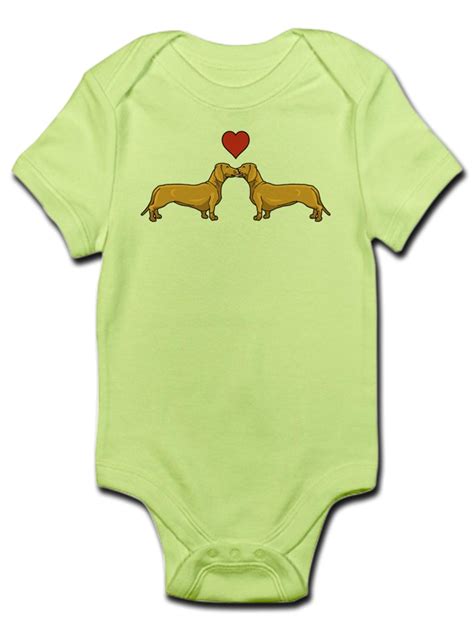 Cafepress Loveable Dachshunds Baby Light Bodysuit