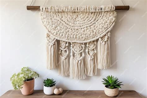 Premium Photo Boho Chic Woven Wall Hanging