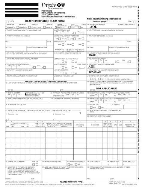 Bcbs Empire Plan Prior Authorization Form Planforms Net