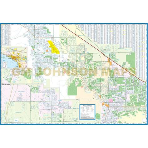 Palm Springs / Desert Cities, California Street Map - GM Johnson Maps