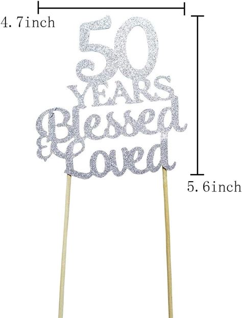 50 Years Blessed And Loved Cake Topper For 50th India Ubuy